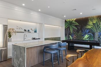 Clubroom with pool table